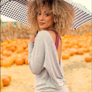 Savvi Portia SHRUG SWEATER TOP Reversible Versatile Full Length Sleeve Knotted